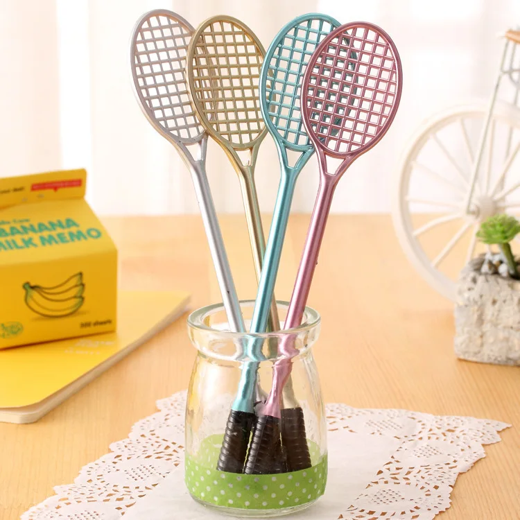 Creative Simulation Tennis Racket Metal Color Gel Pen Black 0.5mm Student Kawaii Gel Pens 5 PCS/Lot School Supplies
Creative Simulation Tennis Racket Metal Color Gel Pen Black 0.5mm Student Kawaii Gel Pens 5 PCS/Lot School Supplies