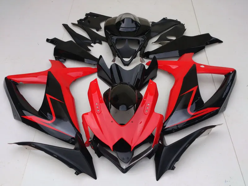 Комплект обтекателей под давлением для GSXR600 750 K8 08 09 GSXR 600 GSXR750 2008 2009 красный