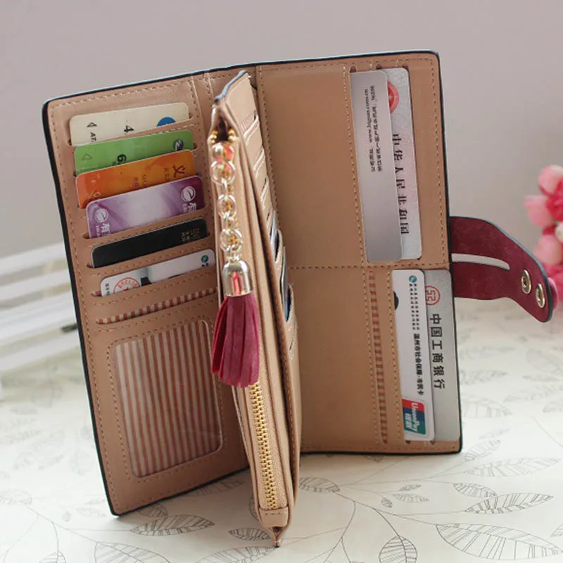 Women Wallets Leather Purse Tassel Zipper Long Ladies Clutch Bags New Fashion Luxury Brand Women Bag Handbag Long Card Holder
Women Wallets Leather Purse Tassel Zipper Long Ladies Clutch Bags New Fashion Luxury Brand Women Bag Handbag Long Card Holder