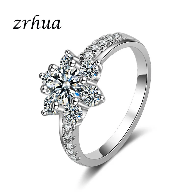 ZRHUA Pure 925 Sterling Silver Sparkling Rings for Women Girls Brilliant CZ Crystal Wedding Engagement Jewelry Flower Sale Anel
ZRHUA Pure 925 Sterling Silver Sparkling Rings for Women Girls Brilliant CZ Crystal Wedding Engagement Jewelry Flower Sale Anel
