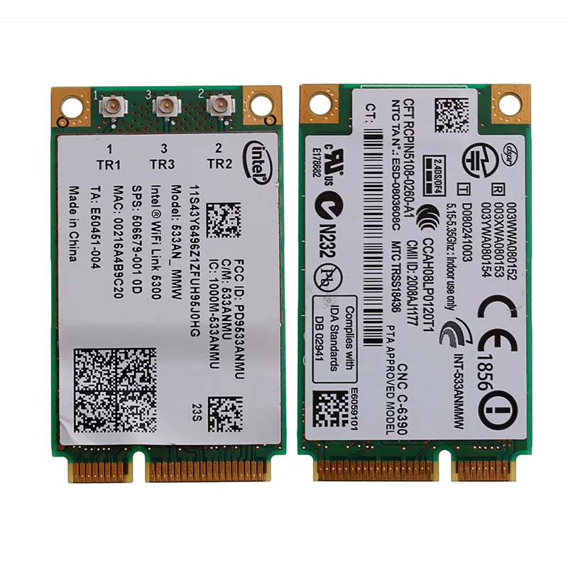 Intel 533AN_MMW WIFI 5300 карта для Lenovo ThinkPad X200 X301 T400 W500 горячая Распродажа C26
Intel 533AN_MMW WIFI 5300 карта для Lenovo ThinkPad X200 X301 T400 W500 горячая Распродажа C26