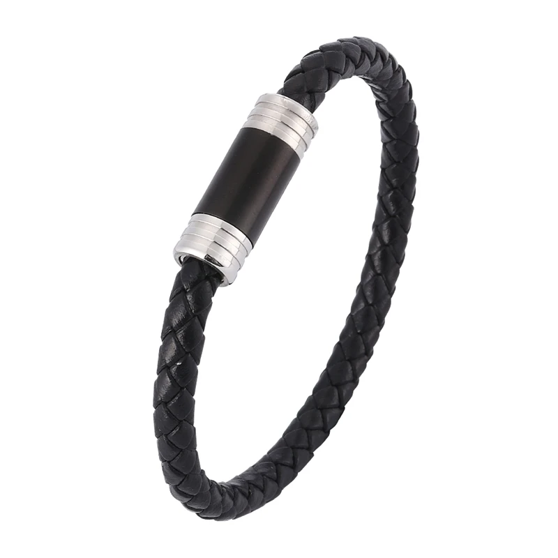 Charm Leather Wristband Men Jewelry Punk Black Brown Braided Leather Bracelet S.Steel Magnetic Clasp Retro Bracelets Male SP0410
Charm Leather Wristband Men Jewelry Punk Black Brown Braided Leather Bracelet S.Steel Magnetic Clasp Retro Bracelets Male SP0410