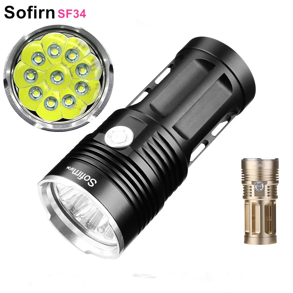 Sofirn SF34 10 * XML мощный светодиодный фонарик 2000LM Cree фонарь 18650 тактический 5 режимов