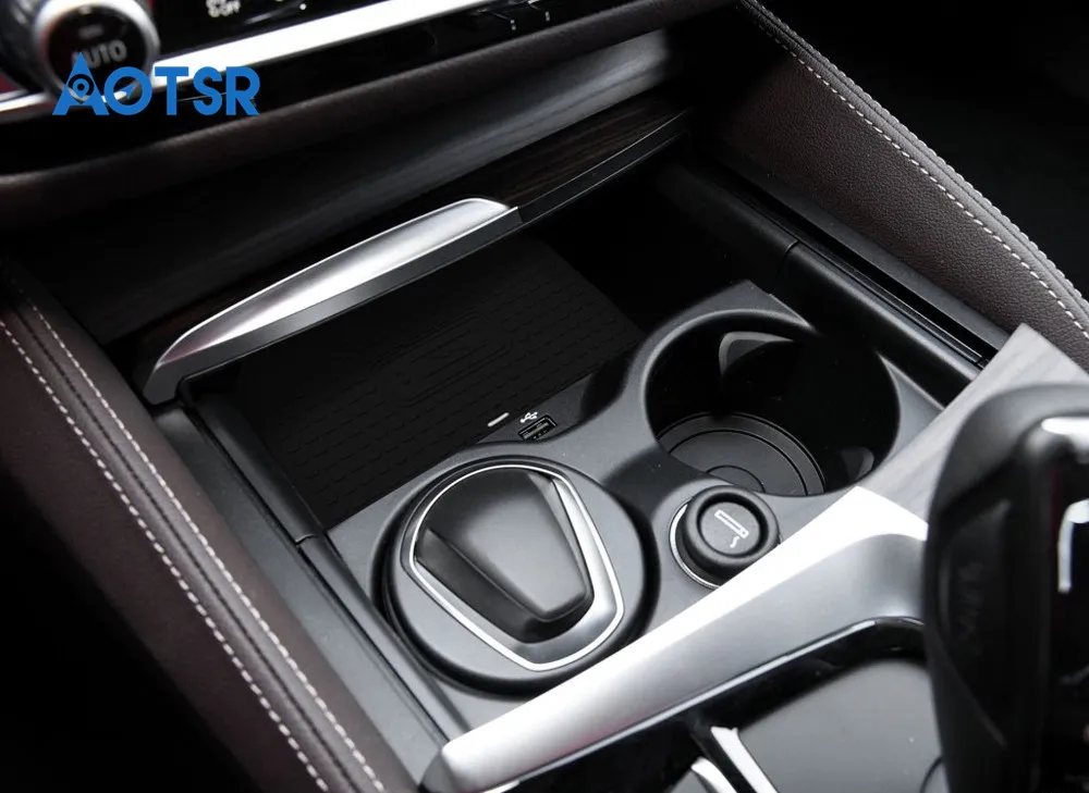 Беспроводное Автомобильное зарядное устройство Aotsr для BMW 5/6 GT 2017-2019