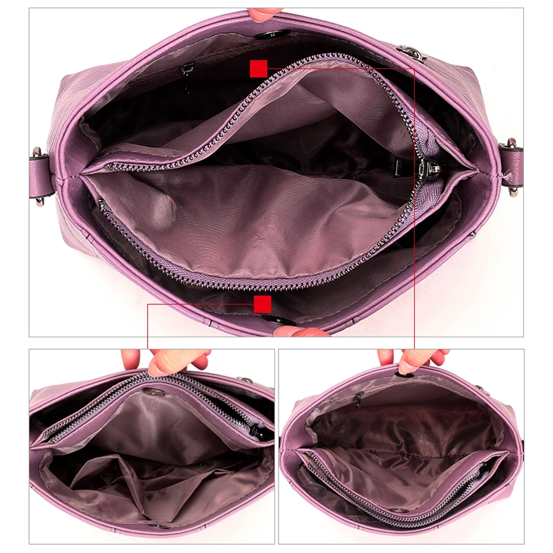 Women Messenger Bags Small High Quality Pu Leather plaid Red Female Tote Crossbody Bag For Shoulder Sac a Main | Багаж и сумки