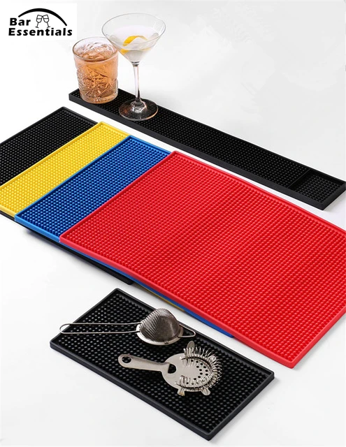 3 размера и 4 цвета прямоугольный резиновый коврик для пива бара стола черный