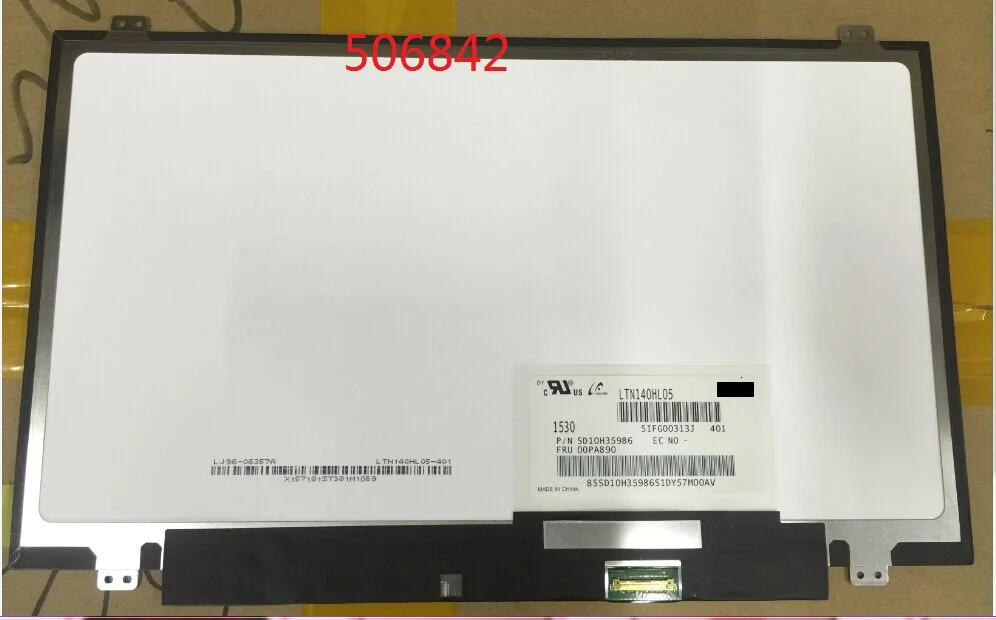 Оригинальный светодиодный ЖК-экран для ноутбука 14,0 дюйма LTN140HL05 FRU 00PA890 для LENOVO LTN140HL05-401
Оригинальный светодиодный ЖК-экран для ноутбука 14,0 дюйма LTN140HL05 FRU 00PA890 для LENOVO LTN140HL05-401