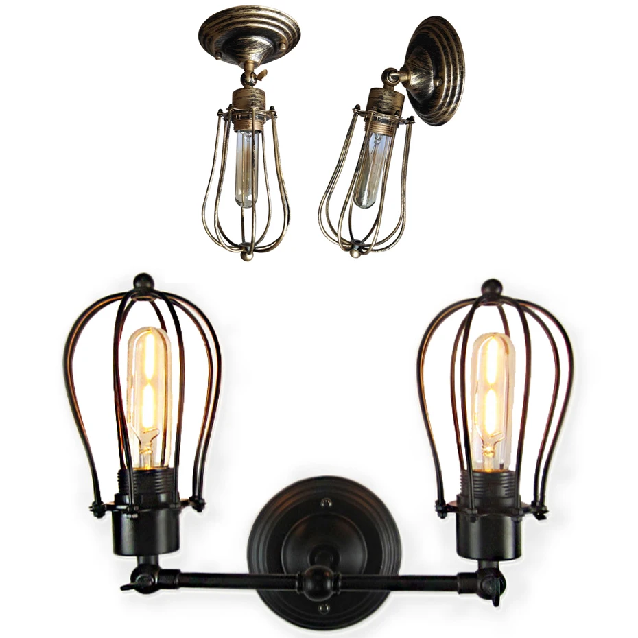Creative Single/Double Heads wall light retro iron Industrial Wind grapefruit E27 wall lamp For aisle corridor pub cafe Coffee
Creative Single/Double Heads wall light retro iron Industrial Wind grapefruit E27 wall lamp For aisle corridor pub cafe Coffee