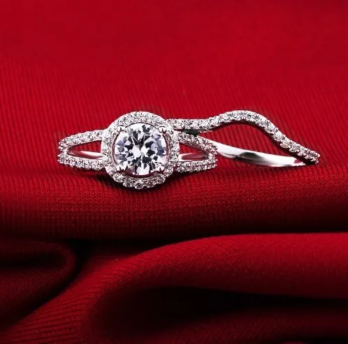 Test Positive 1Ct Round Cut Moissanite Diamond Ring High Quality 14K White Gold Ring Sets Women Wedding Gold Jewerly
Test Positive 1Ct Round Cut Moissanite Diamond Ring High Quality 14K White Gold Ring Sets Women Wedding Gold Jewerly