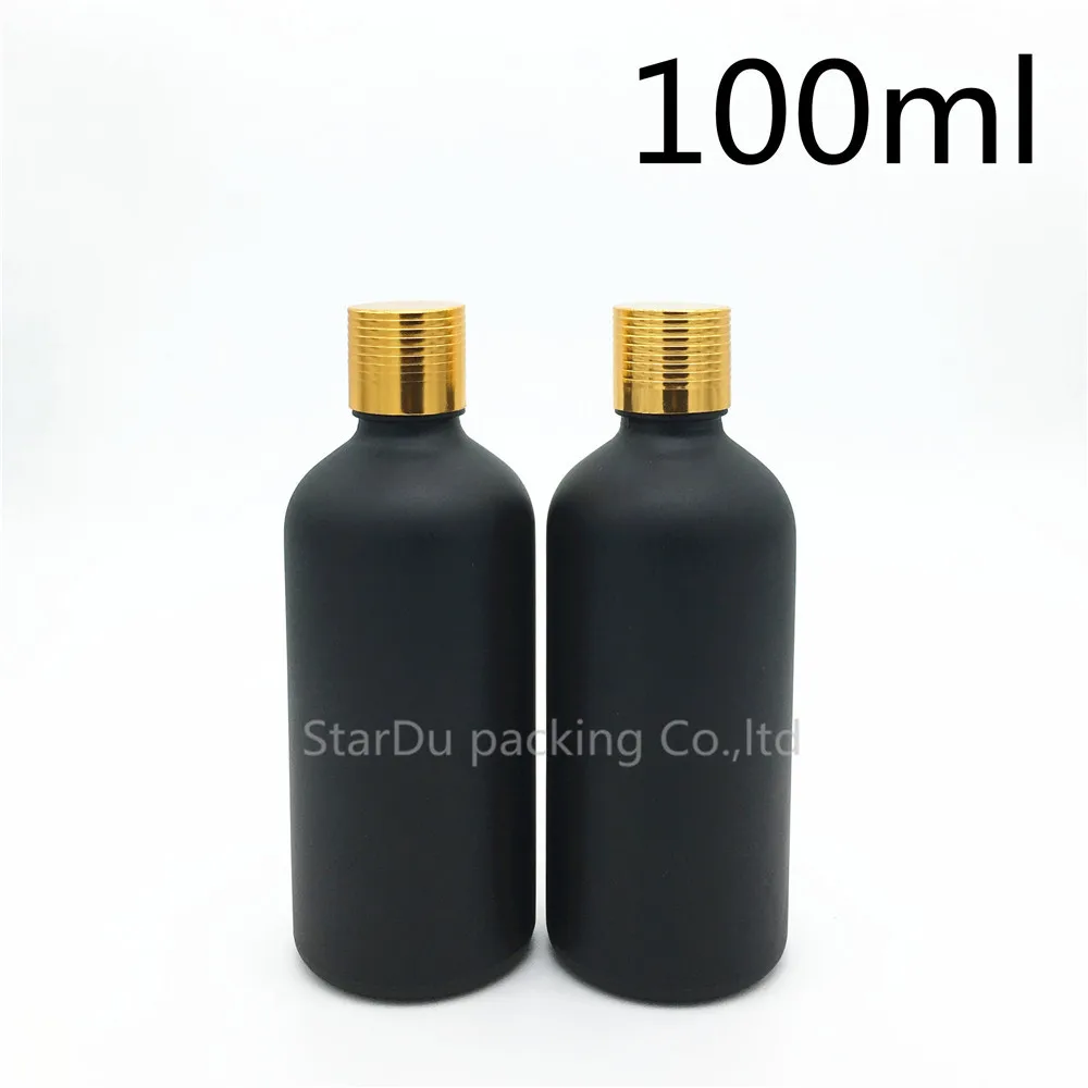 Free Shipping 100ML Black Frosted Glass Bottle Vials Essential Oil Bottle with gold screw cap, 200pcs/lot Perfume bottles
Free Shipping 100ML Black Frosted Glass Bottle Vials Essential Oil Bottle with gold screw cap, 200pcs/lot Perfume bottles