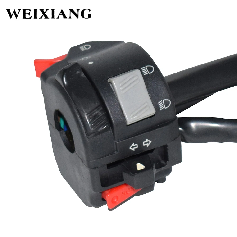 7/8" 22mm Motorcycle ATV Handlebar Control Switches Headlight Fog Lamp Light Turn Signal Horn Switch Button With Wiring Harness
7/8" 22mm Motorcycle ATV Handlebar Control Switches Headlight Fog Lamp Light Turn Signal Horn Switch Button With Wiring Harness