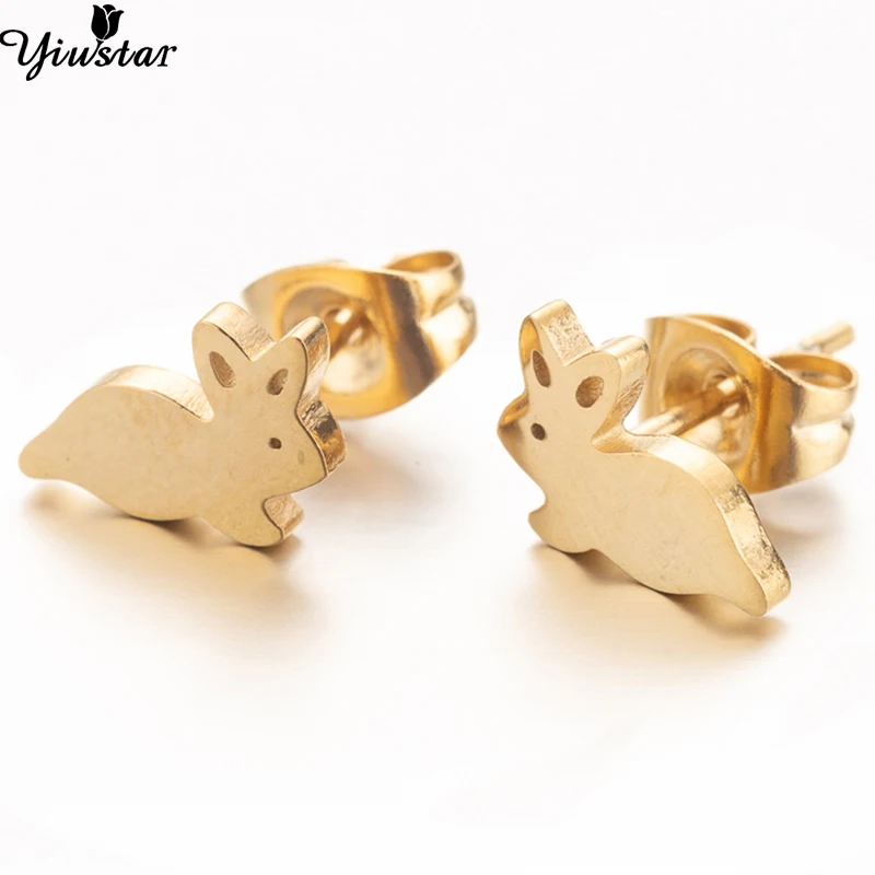 Yiustar Lovely Rose Color Cute Rabbit Earrings for Women Tiny Stainless Steel Fancy Bunny Kids Ear Jewelry Party Gifts aretes
Yiustar Lovely Rose Color Cute Rabbit Earrings for Women Tiny Stainless Steel Fancy Bunny Kids Ear Jewelry Party Gifts aretes