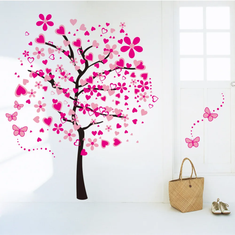New Arrival DIY large Wallpaper For Pink Butterfly Flower Tree Living Room Bedroom Backdrop Home Decor Wall Sticker 60*90cm*2
New Arrival DIY large Wallpaper For Pink Butterfly Flower Tree Living Room Bedroom Backdrop Home Decor Wall Sticker 60*90cm*2