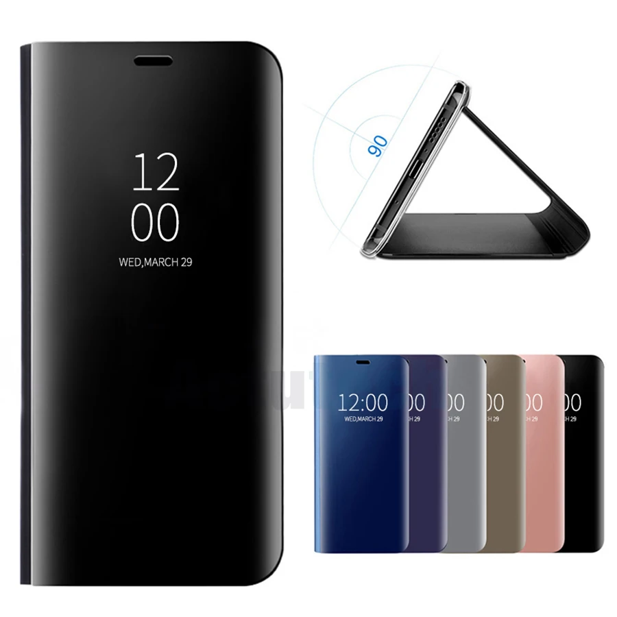 Умный зеркальный флип чехол с подставкой для Xiaomi Mi 9T 9 A3 A2 Lite Pocophone F1 Redmi 6a 7a 8a 8 Note 8T 7