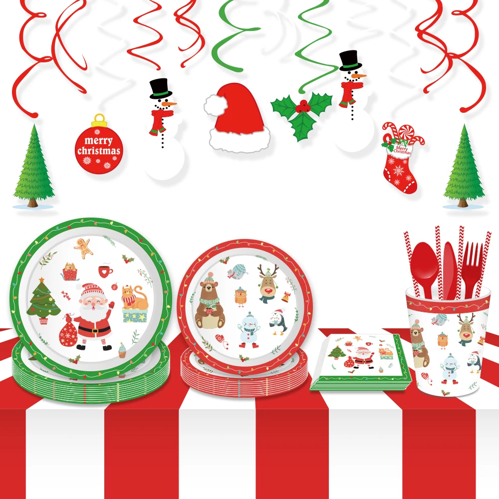 Merry Christmas Decorations Santa Claus Disposable Tableware Sets Napkins for Happy New Years Celebration Christmas Party Favors
Merry Christmas Decorations Santa Claus Disposable Tableware Sets Napkins for Happy New Years Celebration Christmas Party Favors