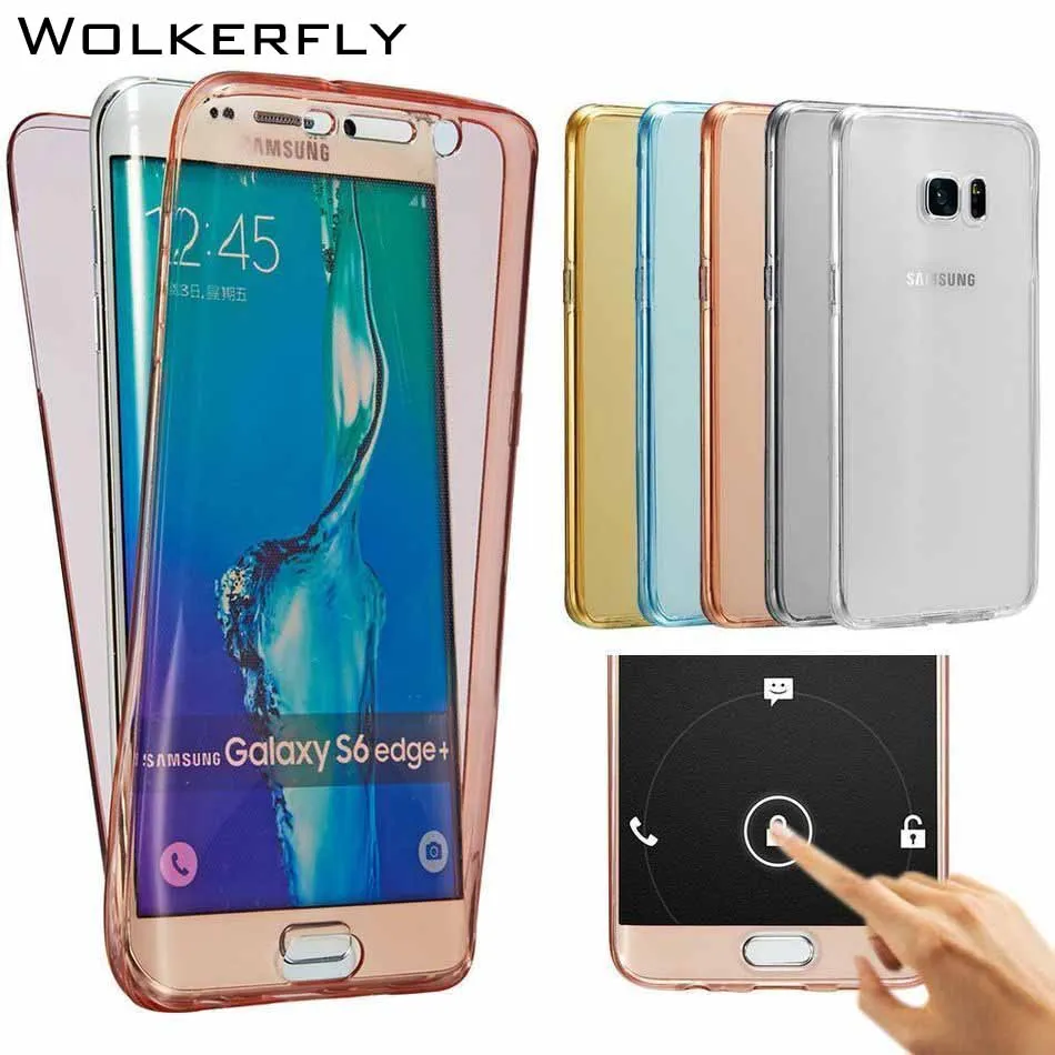 360 Полный корпус ТПУ чехол для samsung Galaxy S8 плюс A3 A5 A7 Coque J1 J5 S7 S6edge S4 S5 задняя крышка|case