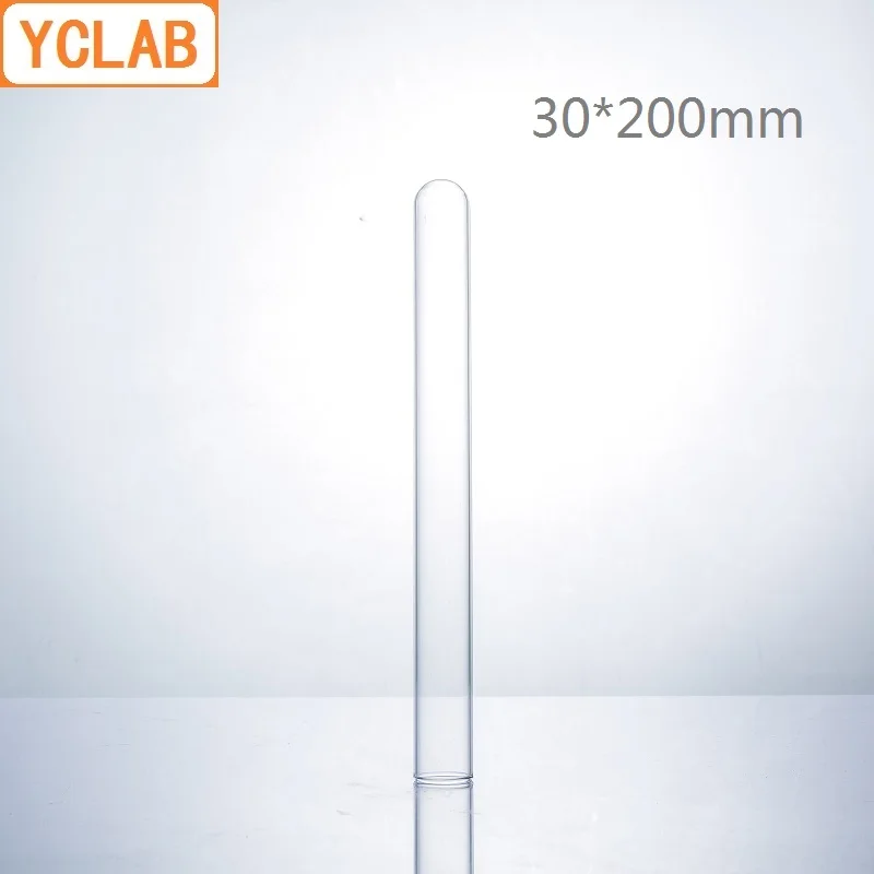 Испытательная трубка YCLAB 30*200 мм из боросиликатного стекла с плоским горлышком и