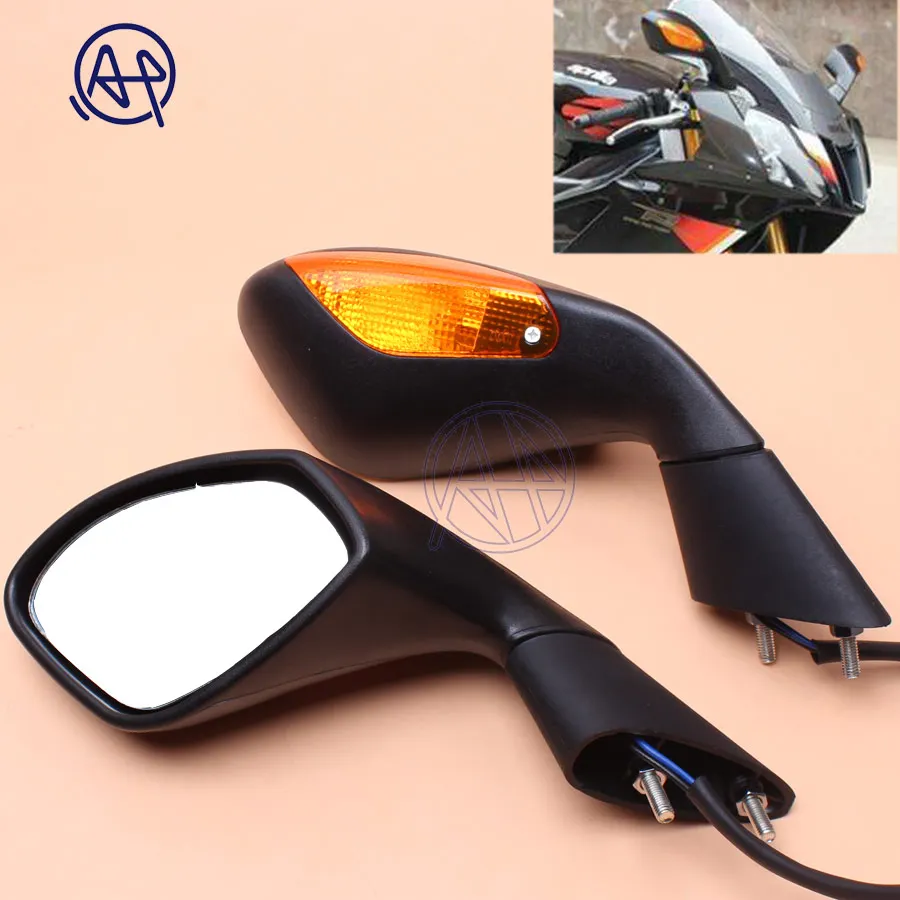 Motorcycle 1 Pair Black Rear Mirrors Rear View Side Mirrors+Turn Signal Amber Light for Aprilia RSV 1000 RSV1000 2004-2008
Motorcycle 1 Pair Black Rear Mirrors Rear View Side Mirrors+Turn Signal Amber Light for Aprilia RSV 1000 RSV1000 2004-2008