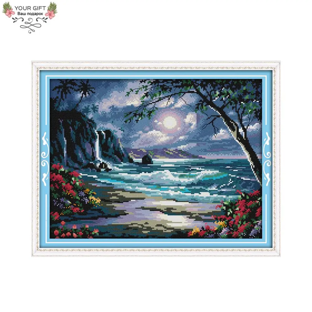 Your Gift F378 14CT 11CT Counted and Stamped Home Decor The Sea Of The Moon Needlework Needlecraft Embroidery Cross Stitch kits
Your Gift F378 14CT 11CT Counted and Stamped Home Decor The Sea Of The Moon Needlework Needlecraft Embroidery Cross Stitch kits