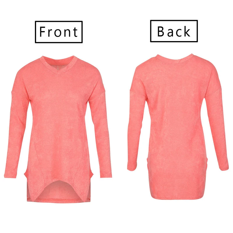 Sexy V-Neck Loose Open Swallowtail Hem Fashion Top Casual Solid Women T-Shirt Long Sleeve Shirt Women
Sexy V-Neck Loose Open Swallowtail Hem Fashion Top Casual Solid Women T-Shirt Long Sleeve Shirt Women