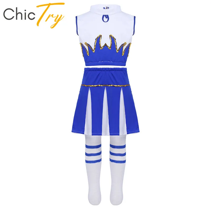 ChicTry Kids Teens Hip-hop Jazz Stage Dance Costumes Set Girls Crop Top with Skirt Children Street Dancing Cheerleader Costume
ChicTry Kids Teens Hip-hop Jazz Stage Dance Costumes Set Girls Crop Top with Skirt Children Street Dancing Cheerleader Costume