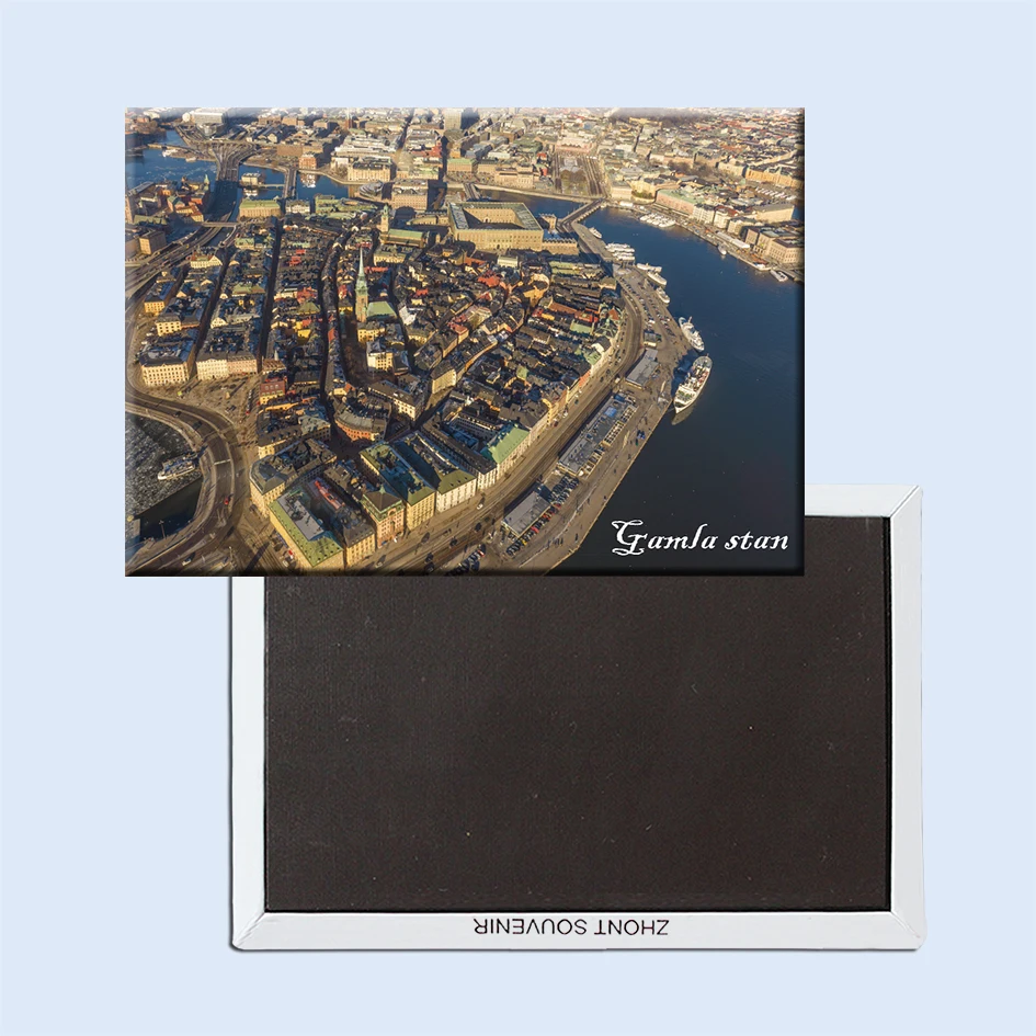 Gamla_stan Cityscape,the old town of Stockholm, Sweden,Fridge Magnets 21611 Tourist Attraction