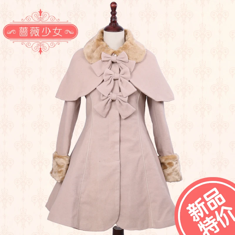 Japanese Style Sweet Lolita Dress Long-sleeves Winter Coat Warm Coat for women Cosplay Costumes XS-XL Custom-made
Japanese Style Sweet Lolita Dress Long-sleeves Winter Coat Warm Coat for women Cosplay Costumes XS-XL Custom-made