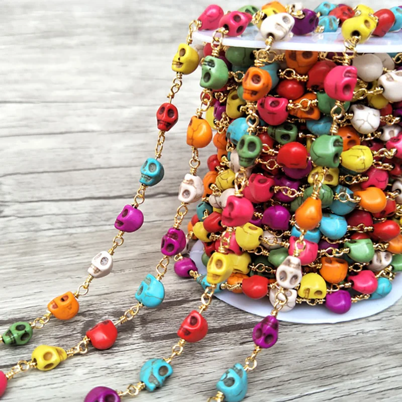 Handcrafted Gold color jewelry Finding, stone skull Beaded Chains,DIY necklace hand chain jewelry making LZ53
Handcrafted Gold color jewelry Finding, stone skull Beaded Chains,DIY necklace hand chain jewelry making LZ53