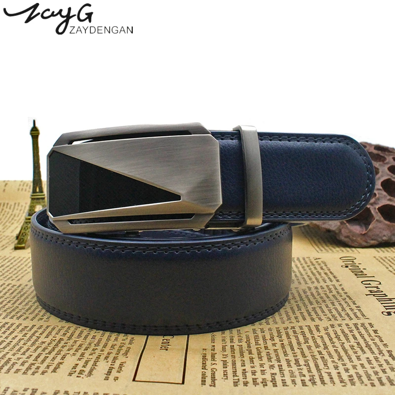 ZAYG Men fashion metal automatic buckle high quality blue belt designer luxury belts men business belt male classic jeans belt
ZAYG Men fashion metal automatic buckle high quality blue belt designer luxury belts men business belt male classic jeans belt