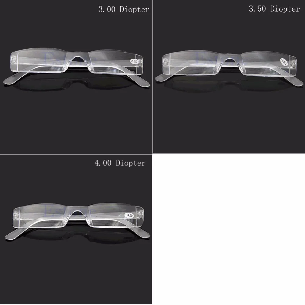 New Presbyopia 1.00-4.00 Diopter Eyeglasses Clear Rimless Reading Glasses Dropshipping
New Presbyopia 1.00-4.00 Diopter Eyeglasses Clear Rimless Reading Glasses Dropshipping