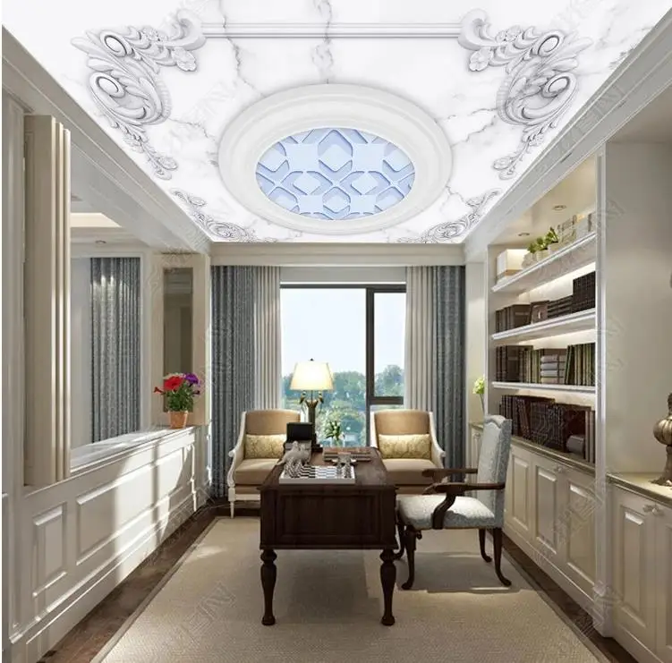 Custom 3D Ceiling Wall papers Home Decor White European plaster line carved Modern Ceiling 3D Photo Wallpaper
Custom 3D Ceiling Wall papers Home Decor White European plaster line carved Modern Ceiling 3D Photo Wallpaper
