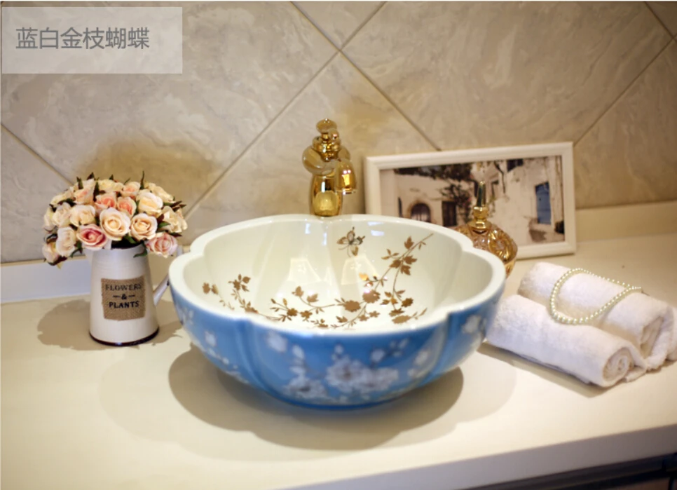Free shipping bathroom round sinks Ceramic counter top basins hand painting art vessel JY-51133
Free shipping bathroom round sinks Ceramic counter top basins hand painting art vessel JY-51133