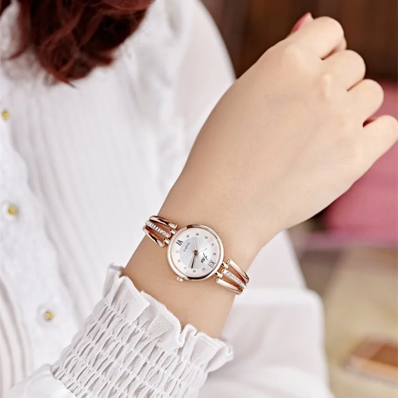 Новые модные женские часы-стразы роскошные Брендовые Часы с браслетом из