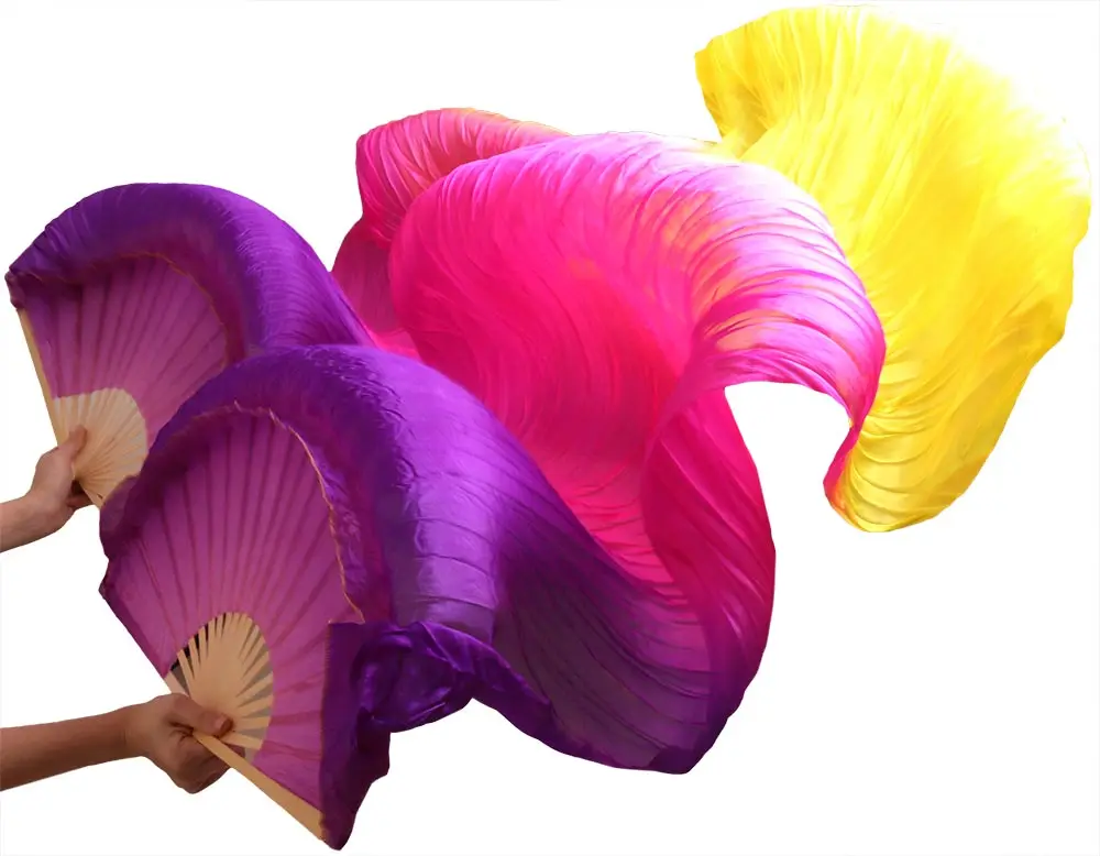 Hits 2018 High selling women Quality Silk Belly Dance Fan Dance 100% Real Silk Veils 1 pair (2pcs) Purple+Rose red+yellow
Hits 2018 High selling women Quality Silk Belly Dance Fan Dance 100% Real Silk Veils 1 pair (2pcs) Purple+Rose red+yellow