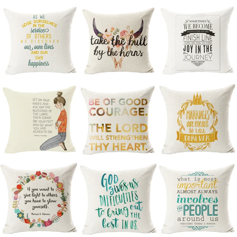 CUSCOV Classic Words Cushion Cover Cotton Linen Letter Style Famous Aphorism Home Deocrative Pillows Cover for Sofa Cojines
CUSCOV Classic Words Cushion Cover Cotton Linen Letter Style Famous Aphorism Home Deocrative Pillows Cover for Sofa Cojines