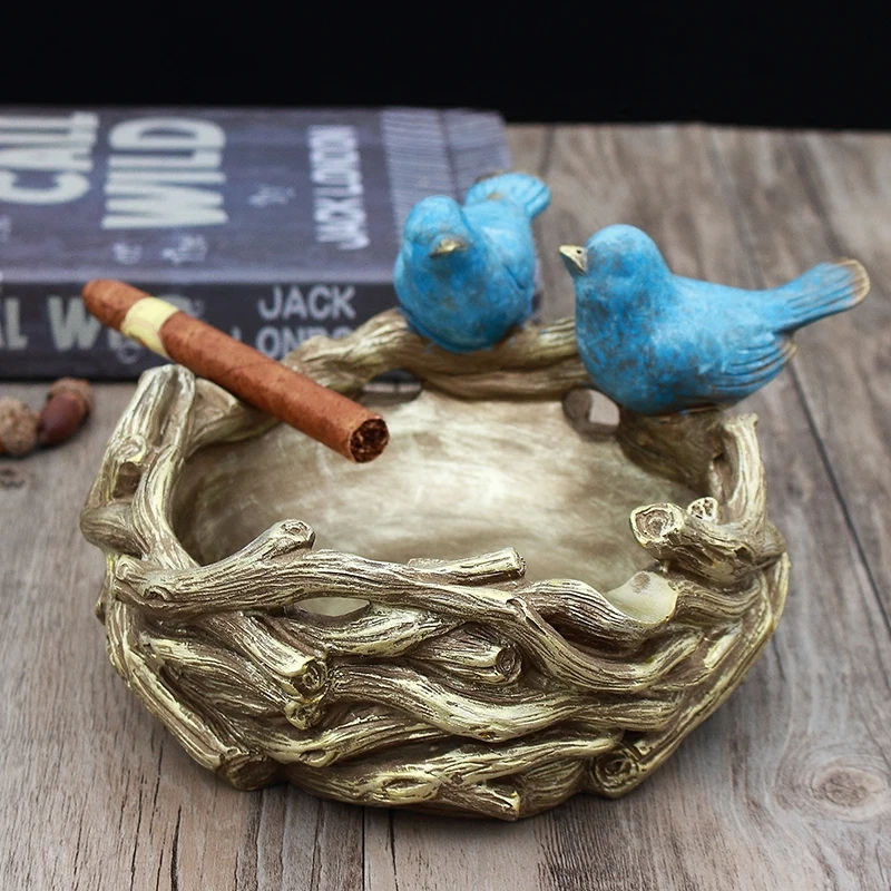 Vintage Lovers Bird Nest Ashtray Decorative Resin Household Desktop Cigarette Smoking Bird Craft Embellishment Ornament Supplies
Vintage Lovers Bird Nest Ashtray Decorative Resin Household Desktop Cigarette Smoking Bird Craft Embellishment Ornament Supplies
