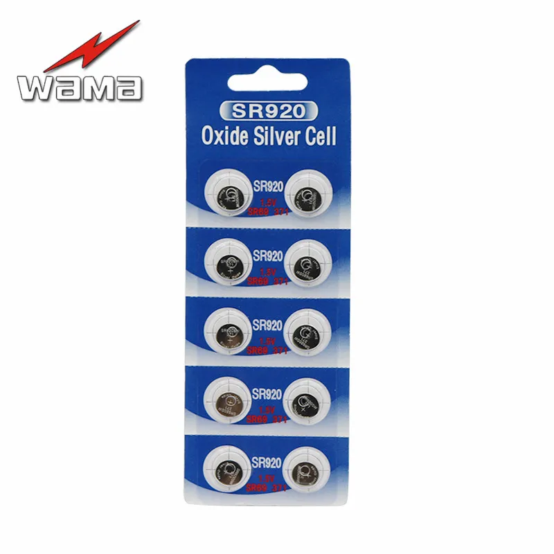 10x SR920SW Silver Oxide 1.55V Battery 31mAh SR920 371 370 SR69 Button Cell Batteries For Watch
10x SR920SW Silver Oxide 1.55V Battery 31mAh SR920 371 370 SR69 Button Cell Batteries For Watch