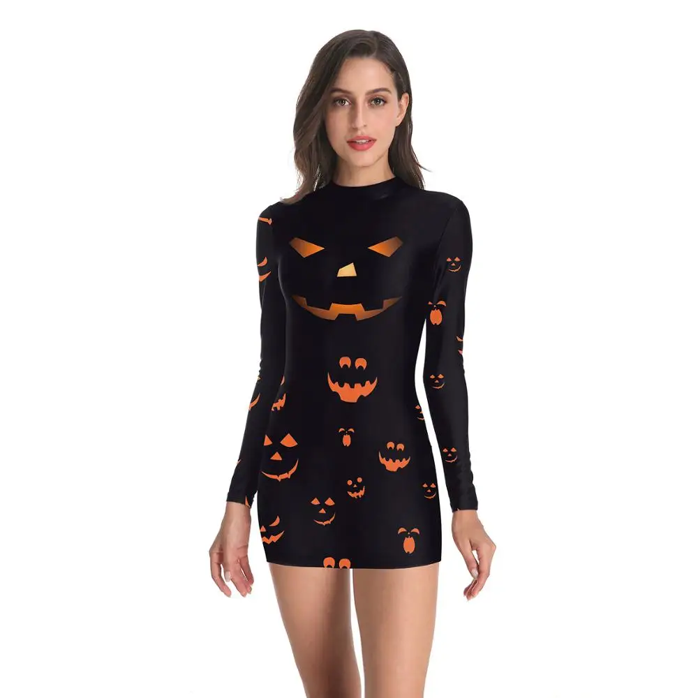 Women long sleeve Dress Halloween Pumpkin Printing Performance Garment Dress Cosplay Dresses costume
Women long sleeve Dress Halloween Pumpkin Printing Performance Garment Dress Cosplay Dresses costume