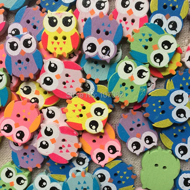 100pcs Mixed Owl Shape Wood 2 Holes Buttons For Scrapbooking 22X23mm Baby's Cartoon Owls Button
100pcs Mixed Owl Shape Wood 2 Holes Buttons For Scrapbooking 22X23mm Baby's Cartoon Owls Button