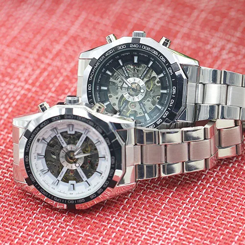 Fashion New 2015 Mens Watches Stainless Mechanical Watch Steel Hand-Winding Skeleton Automatic and Sport Wrist Watch 5LI8 6T3M
Fashion New 2015 Mens Watches Stainless Mechanical Watch Steel Hand-Winding Skeleton Automatic and Sport Wrist Watch 5LI8 6T3M