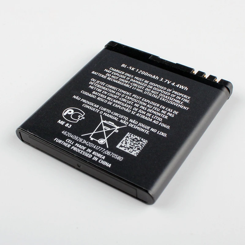Original High Capacity BL-5K Li-ion Replacement Battery For NOKIA C7 N86 N85 X7 C7-00
Original High Capacity BL-5K Li-ion Replacement Battery For NOKIA C7 N86 N85 X7 C7-00