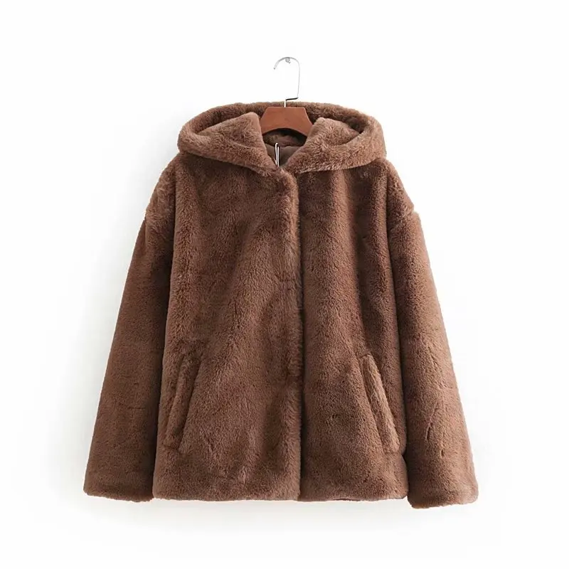 2018 зимние мягкие плюшевые пальто из искусственного меха женские куртки с