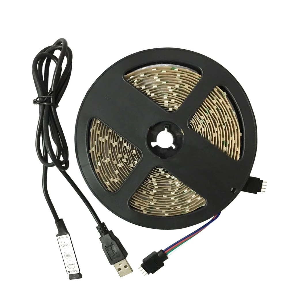Светодиодная лента SMD3528 RGB + контроллер светодиодной ленты USB, 60 светодиодов/м
Светодиодная лента SMD3528 RGB + контроллер светодиодной ленты USB, 60 светодиодов/м