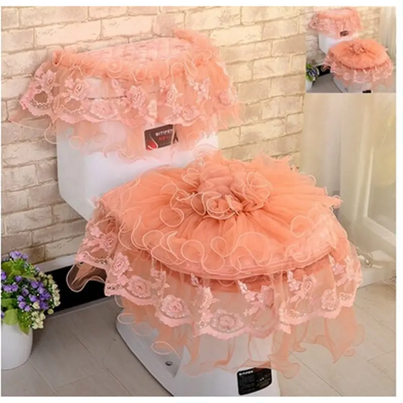 Bathroom Zipper 3-piece Set Orange Lace Toilet Seat Cover Beautiful Warmer Pad Toilet Mat Washable Cloth Toilet Seat Cover Mat
Bathroom Zipper 3-piece Set Orange Lace Toilet Seat Cover Beautiful Warmer Pad Toilet Mat Washable Cloth Toilet Seat Cover Mat