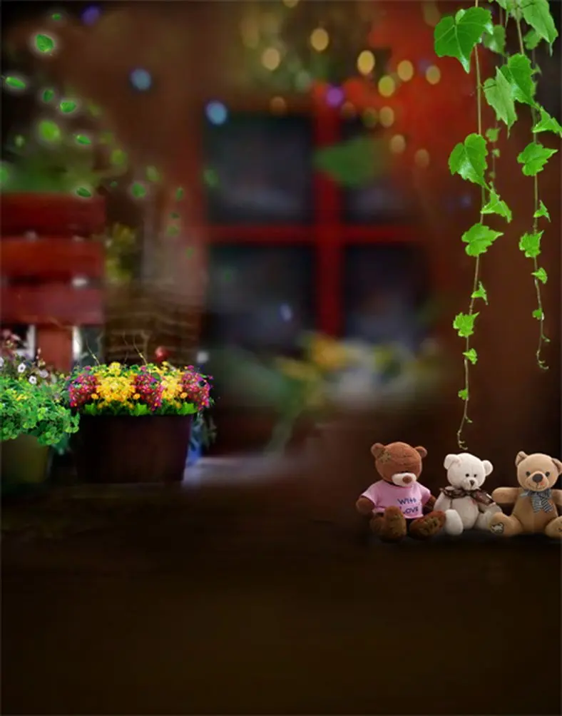 5x7ft Cute Bear Flowers Green Leaves Photography Backdrops Photo Props Studio Background
5x7ft Cute Bear Flowers Green Leaves Photography Backdrops Photo Props Studio Background