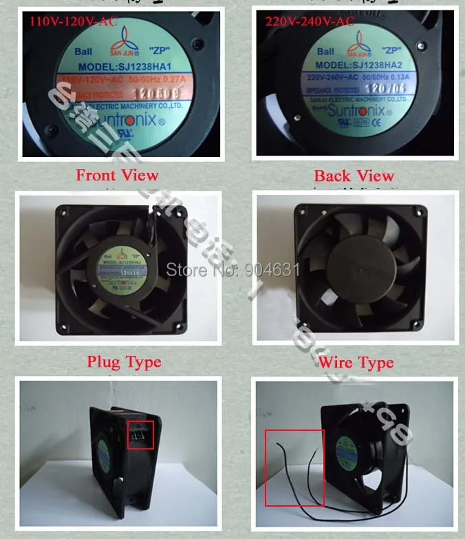 Free Shipping SANJUN Axial Flow Fan SJ1238HA2 Ball Bearing AC220V Plastic Impeller Made In Taiwan
Free Shipping SANJUN Axial Flow Fan SJ1238HA2 Ball Bearing AC220V Plastic Impeller Made In Taiwan