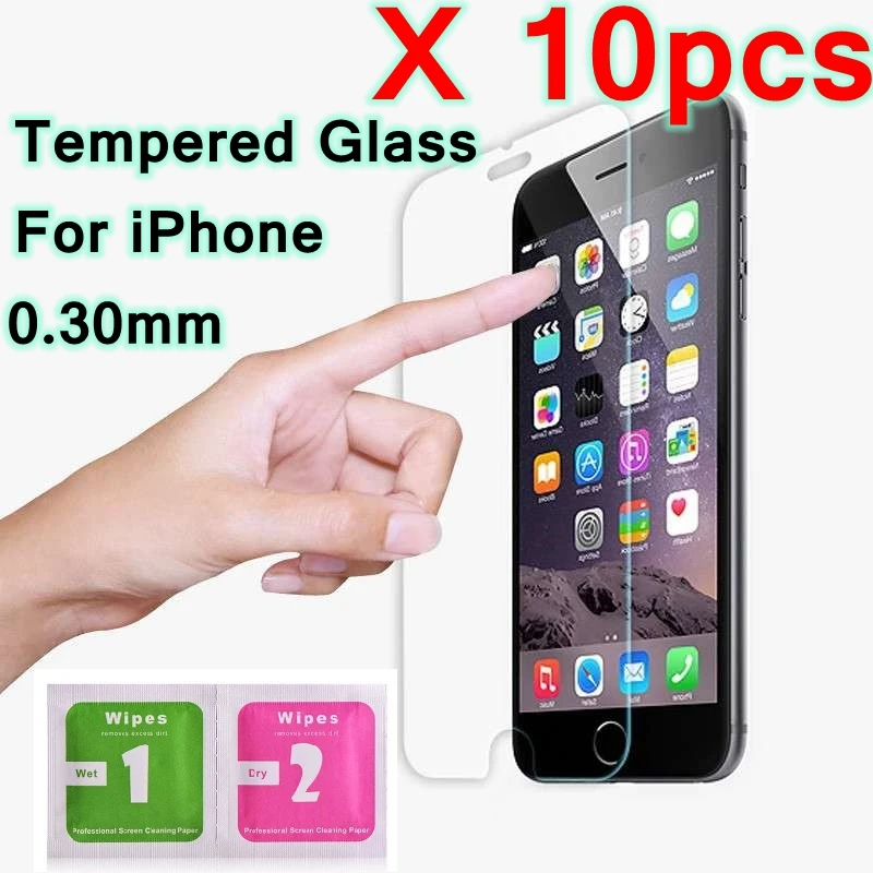 10 шт./лот 9H закаленное стекло для iphone X 5 5s SE 6 6s 7 8 plus XR XS Max 11 Pro Защитная пленка