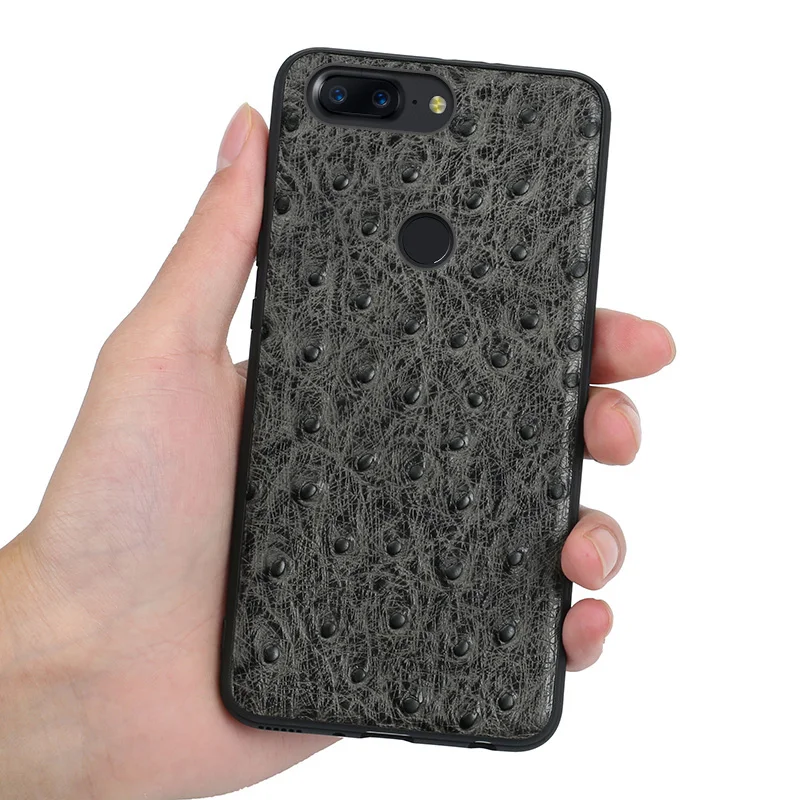 Чехол Ostrich grain кожаный 360 полноразмерный для OnePlus 5 5T 6T 7T PRO one plus противоударный