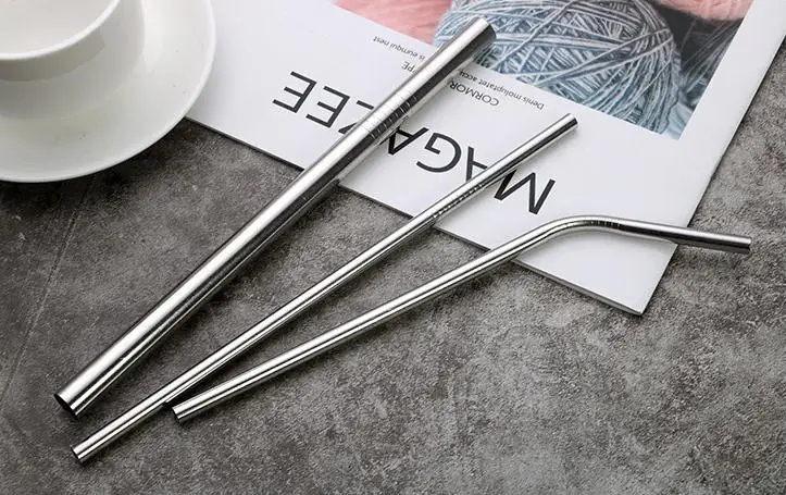 Eco Friendly Reusable Straw 304 Stainless Steel Straw Metal Smoothies Drinking Straws Set with Brush & Bag Wholesale SN524
Eco Friendly Reusable Straw 304 Stainless Steel Straw Metal Smoothies Drinking Straws Set with Brush & Bag Wholesale SN524