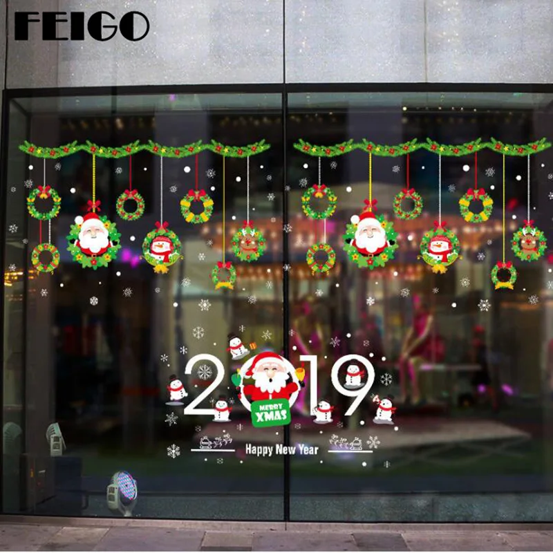 FEIGO 9 Style Christmas Stickers Window Glass Door Double-Sided Combination Sticker Background Decoration PVC Removable F782
FEIGO 9 Style Christmas Stickers Window Glass Door Double-Sided Combination Sticker Background Decoration PVC Removable F782